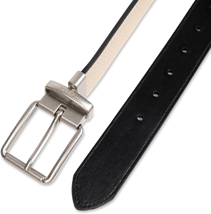 DOCKERS Men's Two-in-one Reversible Rotative Buckle Everyday Casual Dress Belt (Regular and Big & Tall Sizing)