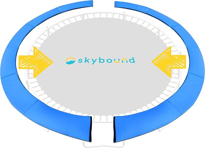 SkyBound Universal Replacement Trampoline Safety Pad - Spring Cover Fits 8ft 10ft 12ft 14ft 15ft Frames - Comfortable, Long Lasting, and Water-Resistant
