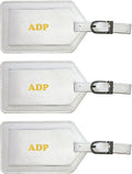 Personalized Monogrammed Leather Luggage Tags - 3 Pack