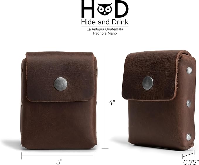Hide & Drink, Waist Wallet, Holds Up to 20 Cards, Folded Bills & Coins, Charging Cables, Full Grain Leather, Handmade (Bourbon Brown)