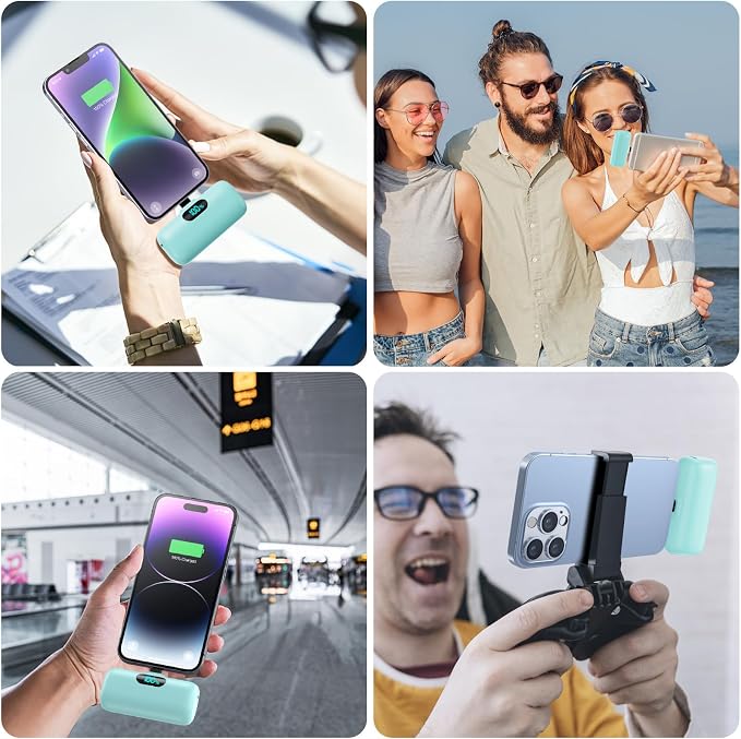 Small Portable Charger for iPhone 5000mAh, PD Fast Charging Power Bank,Mini Battery Pack Portable Phone Charger Travel Essentials for iPhone 14/14 Pro Max/13/13 Pro/12 Pro/11/XS/XR/X/8/7/6/SE Series