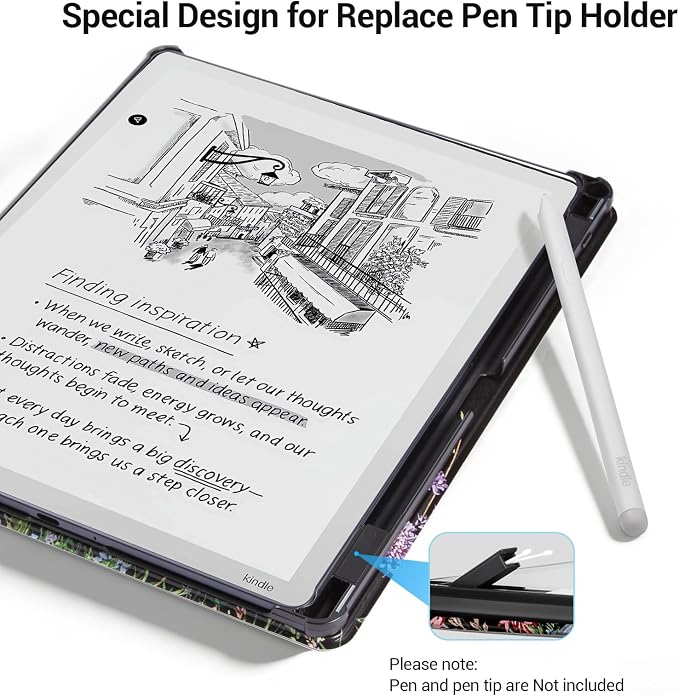 CoBak Case for 11" Kindle Scribe 3rd Generation 2025, Kindle Scribe Colorsoft - All New PU Leather Cover with Auto Sleep Wake, Pen Holder for Scribe 11" 2025 Released