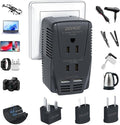 Upgraded 2000W 220V to 110V Converter for European Travel, Voltage Converter US to Europe for Hair Dryer Straightener Curling Iron, 2300W Adapter with EU/UK/AU/US Plugs for Laptop Camera Cell Phone