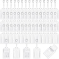 Hillban 50 Pieces Bulk Luggage Tag Travel Bag Leather Suitcase Tags with Full Privacy Cover and Name ID Card for Luggage Suitcase Baggage Handbag School Bag
