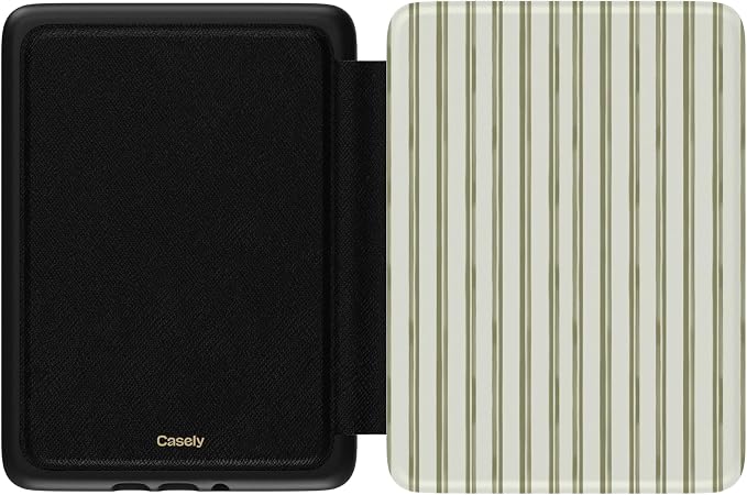 Casely Kindle Case | The Boyfriend Collection | Linen Stripe | Compatible with 7” Kindle Colorsoft and 7” Kindle Paperwhite (12th Gen 2024 Models)