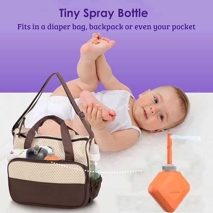 Portable Bidet for Travel, Handheld Toilet Bidet Sprayer for Toilet, 240ml High Pressure Bidet Sprayer 360° Rotating Nozzle for Women & Children Camping