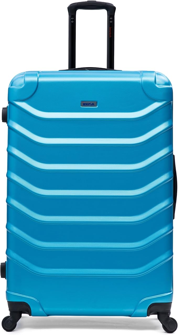 InUSA ENDURANCE Luggage with Spinner Wheels | Durable Lightweight Hardside Suitcase, Travel Bag with Handle and Trolley, 32-Inch Extra-Large Checked Luggage | Teal
