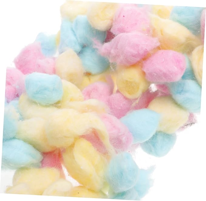 1Pack Colored Cotton Balls Soft Absorbent Face Cleaning Supplies for Newborns Makeup Removal Assorted Cotton Balls