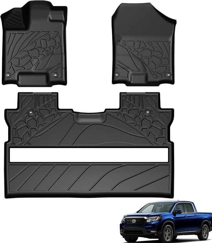 Floor Mats for 2017-2025 2026 Honda Ridgeline, TPE All Weather Durable Floor Liners for Honda Ridgeline Accessories