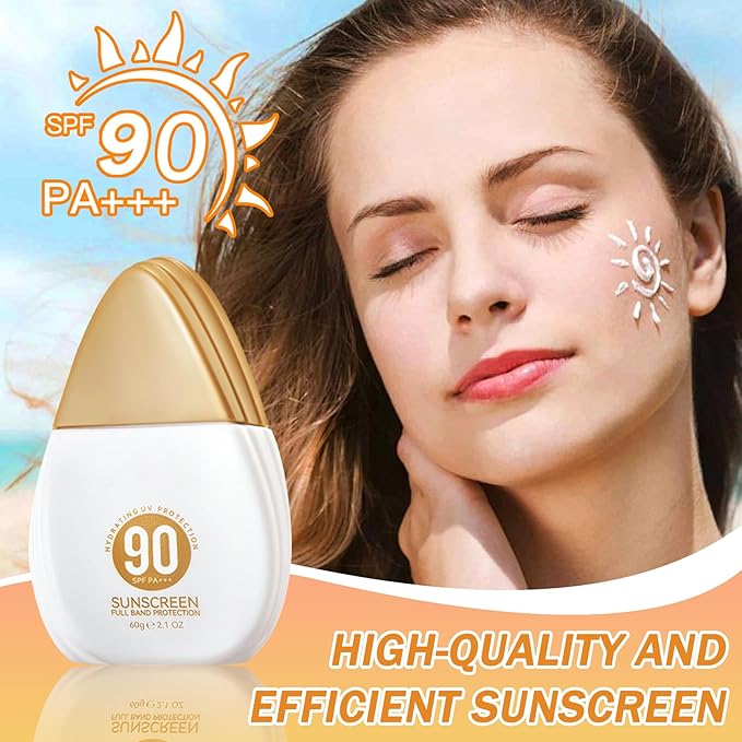 Face Sunscreen Cream SPF 50+,Moisturizing Sunscreen for Face,Long Lasting Refreshing Tinted Facial Moisturizer Sunblock for Women Men,Non-greasy Travel Size Facial Sun Screen Lotion R