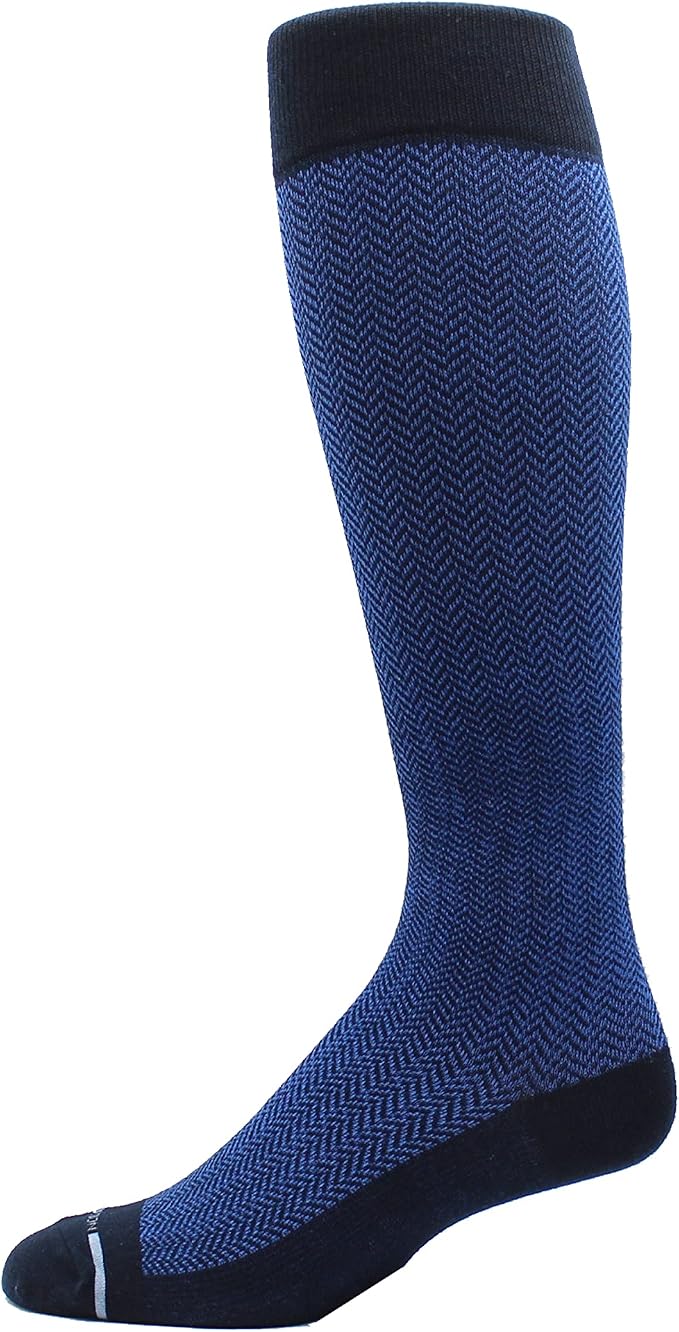 Dr. Motion 4 Pairs Men's Athletic Traveler Graduated Compression Knee High Socks