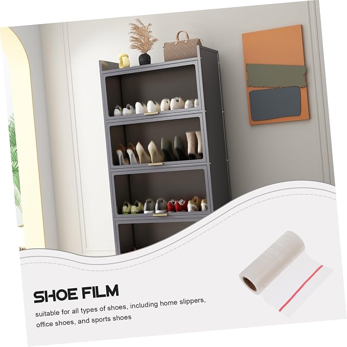 NUOBESTY 2Rolls Automatic Shoe Cover Dispenser with Compatible Disposable Boot Covers for Home Office Factory and Supermarket User Friendly Clean and Versatile Shoe Cover Machine