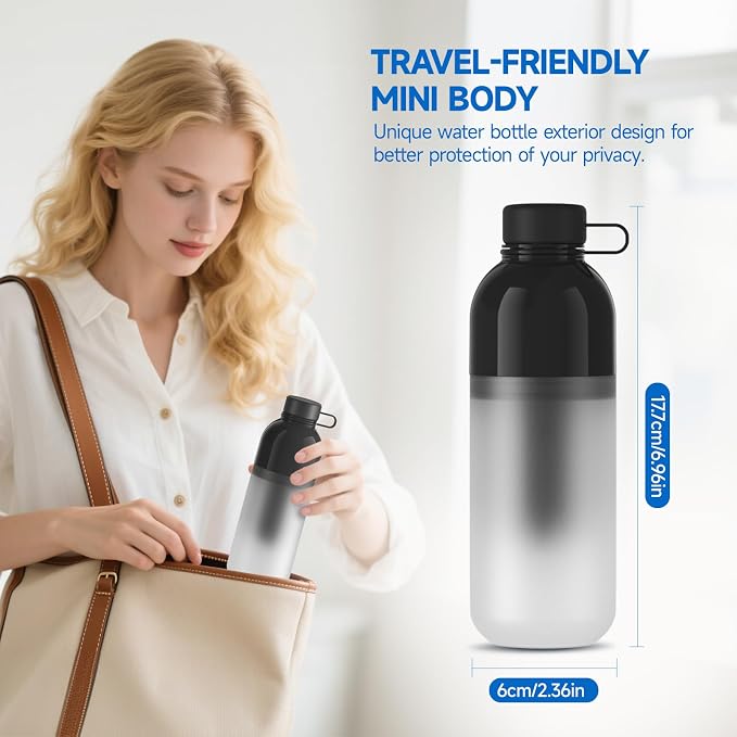Morfone Portable Bidet for Travel, High Pressure Electric Handheld Sprayer 350ML with Dual Spray Modes, USB-C Rechargeable Waterproof Travel Bidet for Women, Men, Postpartum, Personal Hygiene(Black)