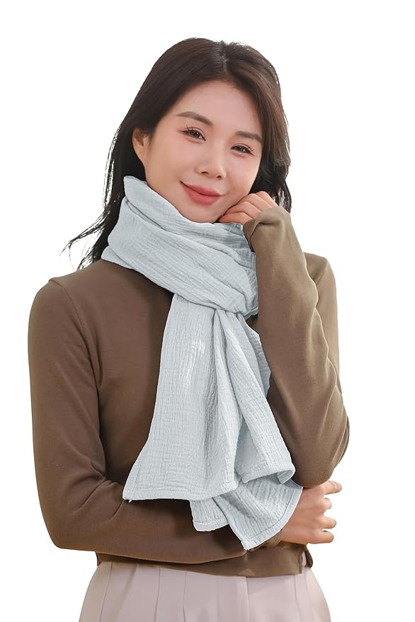 TADO MUSLIN 2-Pack Nursing Covers for Breastfeeding, 100% Organic Cotton Muslin Nursing Cover for Mom, Soft Breathable Breastfeeding Cover, Full Privacy Cover for Nursing, Regular Coverage Blue Grey