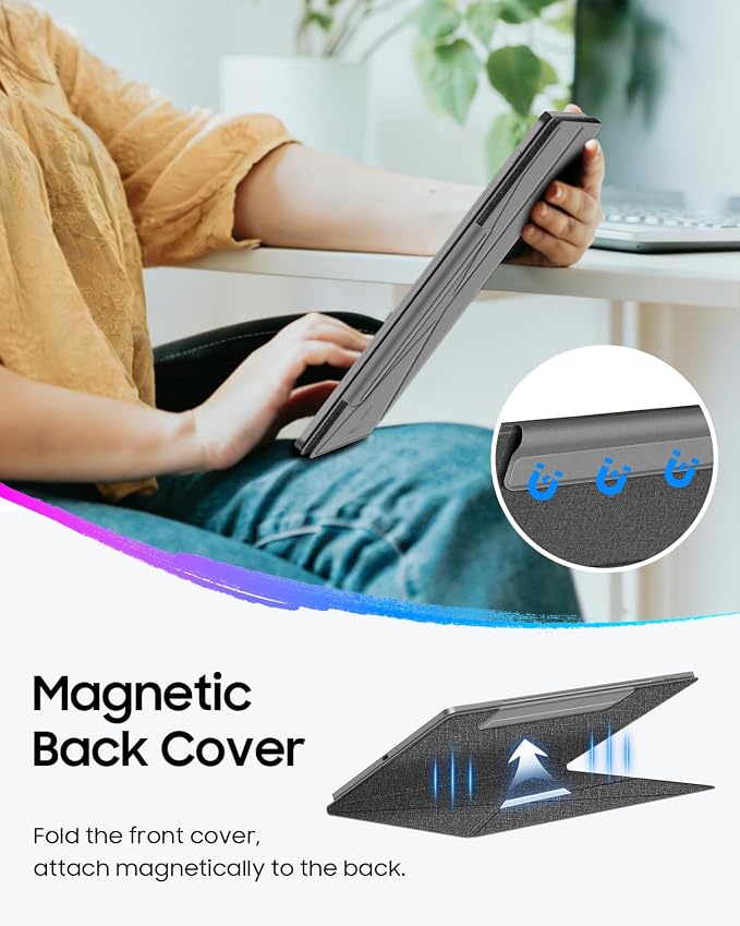 Fintie Case for 11" Kindle Scribe 2025 (3rd Gen) and Kindle Scribe Colorsoft 2025 (1st Gen), Slim Lightweight Multi-Viewing Angles Stand Detachable Magnetic Cover with Pen Buckle, Gray