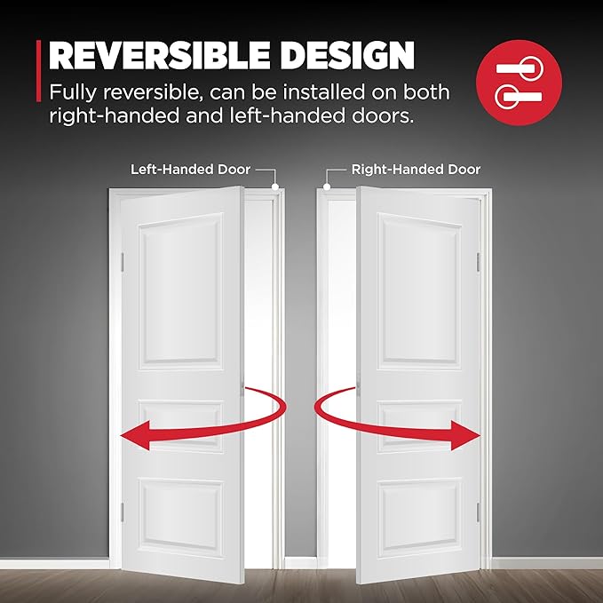 Kwikset Casey Interior Square Privacy Door Handle with Lock, Door Lever for Bathroom and Bedroom, Satin Nickel, Reversible Keyless Push Button Lock Door Lever