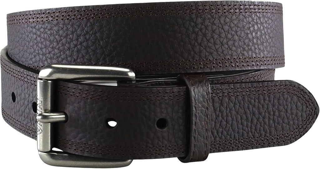 ARIAT Men's Triple Row Stitch Belt with Removable Roller Buckle