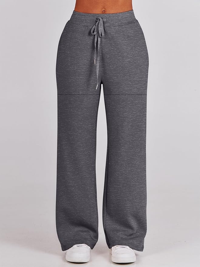 ANRABESS Women’s 2 Piece Outfits Half Zip Sweatshirt & Wide Leg Pants Airport Travel Lounge Matching Sets Sweatsuits Clothing