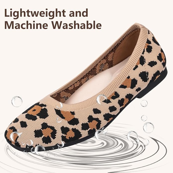 Frank Mully Women's Flats Square Toe Flats Comfortable Slip on Washable Ballet Flats Shoes for Women Dressy Work