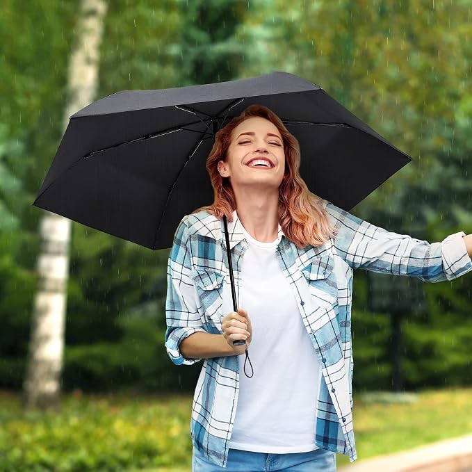G4Free 43in Mini Travel Umbrella Ultralight Carbon Fiber UPF 50+ Umbrella | UV Protection, Sun Block, For Sun, Super Slim, Small Size, Weighs Only 4 oz, Compact Design, For Travel, For Purse, Women Use