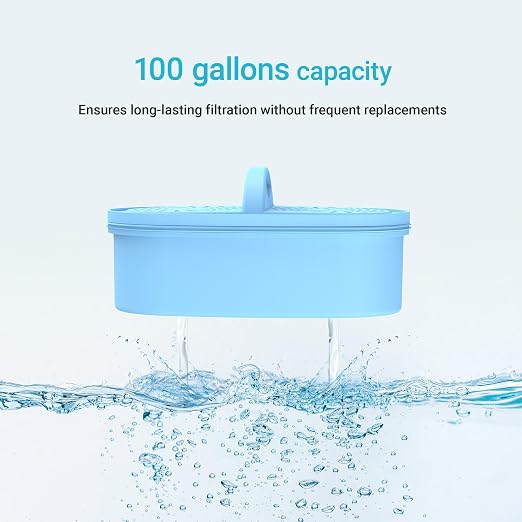 AQUA CREST PF-AL Alkaline Water Filter Replacement for Waterdrop® Pitcher Filtration System, Fits Waterdrop® PF-AL, Reduces PFOA/PFOS, Chlorine, Last Up to 100 Gallons, 2 Pack