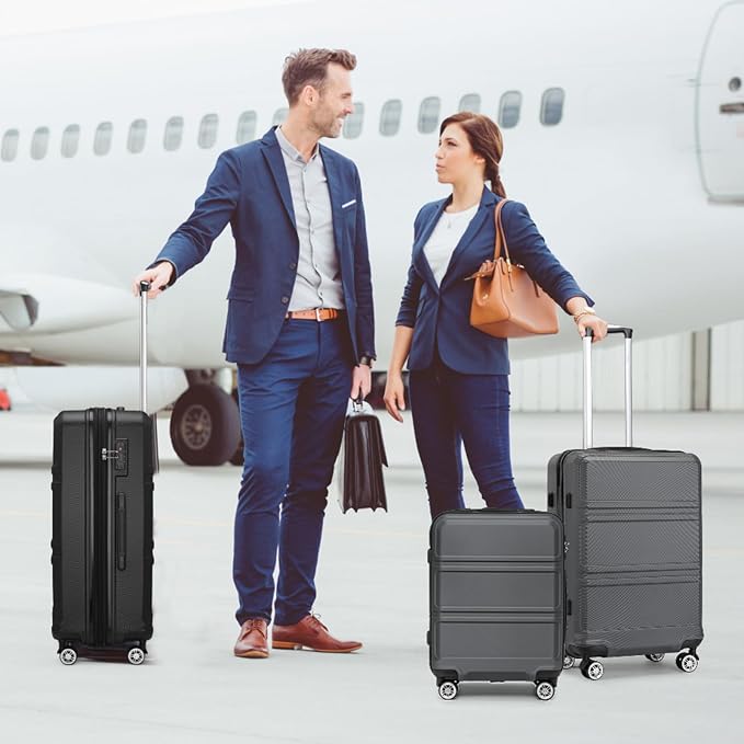 Kono 28 Inch Luggage Expandable Suitcase with Spinner Wheels TSA Lock Lightweight PC+ABS Hardside Large Checked Luggage Durable Rolling Suitcase Grey