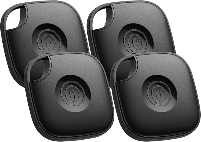 Tile by Life360 Mate Bluetooth Tracker, Keys Finder and Item Locator for Keys, Bags and More. Phone Finder. Both iOS and Android Compatible. 4-Pack (Black)