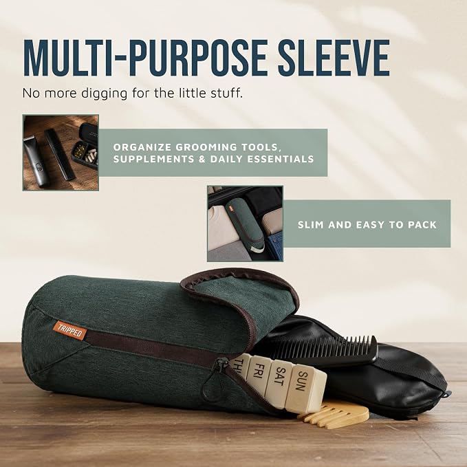 Toiletry Bag Kit 3 Piece Set: Hanging Travel Toiletry Bag + 311 TSA Cosmetic Liquid Bag + Accessory Organizer Pouch