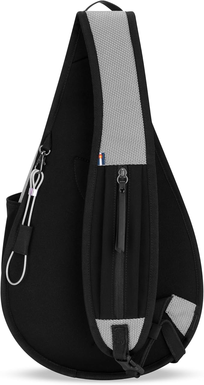 Sherpani Esprit, Anti Theft Sling Bag, Right-Handed Sling Purse, 10L Travel Bag, Crossbody Backpack, Travel Gift, Fits 10 Inch Tablet (Sterling)