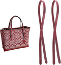 Jiesinlov 2 Pcs Bag Microfiber Leather Strap Replacement Shoulder Straps for Mollie 25 Tote Handbag(Burgundy)