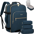 LOVEVOOK 50L Travel Backpack Flight Approved Carry on Backpack,3 Packing Cubes,Waterproof Personal Item Travel Bag,TSA Carry on Luggage Suitcase Travel Essentials,Gifts for Women & Men,fits 18" Laptop