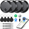 Air Tracker Tags-4 Pack: Smart Bluetooth Tracker, Item Finder Works with Apple Find My (iOS Only) App, Trakcer Tag Locator for Keys, Luggage, Satchel, weTag mini. (Not for Android Devices)