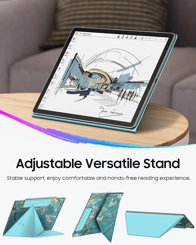 Fintie Case for 11" Kindle Scribe 2025 (3rd Gen) and Kindle Scribe Colorsoft 2025 (1st Gen), Slim Lightweight Multi-Viewing Angles Stand Detachable Magnetic Cover with Pen Buckle, Blossom