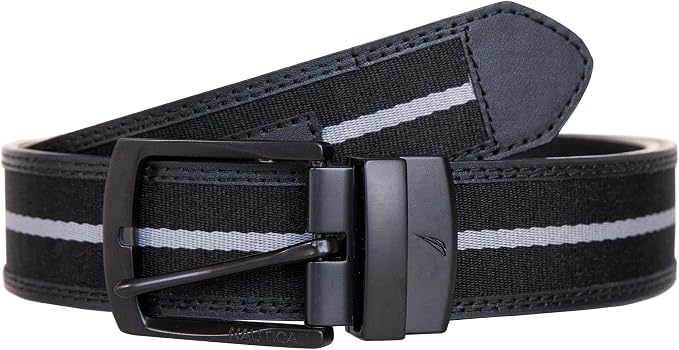 Nautica Men's Reversible Leather Belt | 2-in-1 | Classic | Everyday | Business | Work | Dress | Casual | Metal Buckle