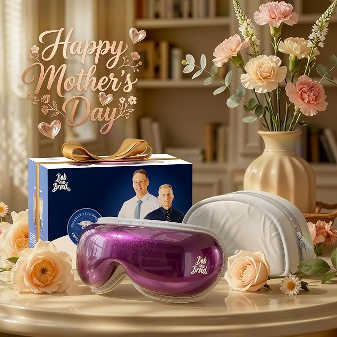 BOB AND BRAD Eye Massager with Heat and Cooling, FSA Eligible HSA Eligible, EyeOasis 3 Eye Massager for Migraine, Heated Eye Mask for Dry Eye Relief Sleep Improve, Birthday Gift for Women Mom Wife