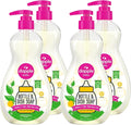 Dapple Baby Fresh Citrus Bottle & Dish Soap - (4 Pack) 16.9 fl oz - Cleans Baby Bottles, Sippy Cups, Pacifiers, Breast Pumps, & More - Gently Removes Milk Film & Odors - Includes 1 Pump