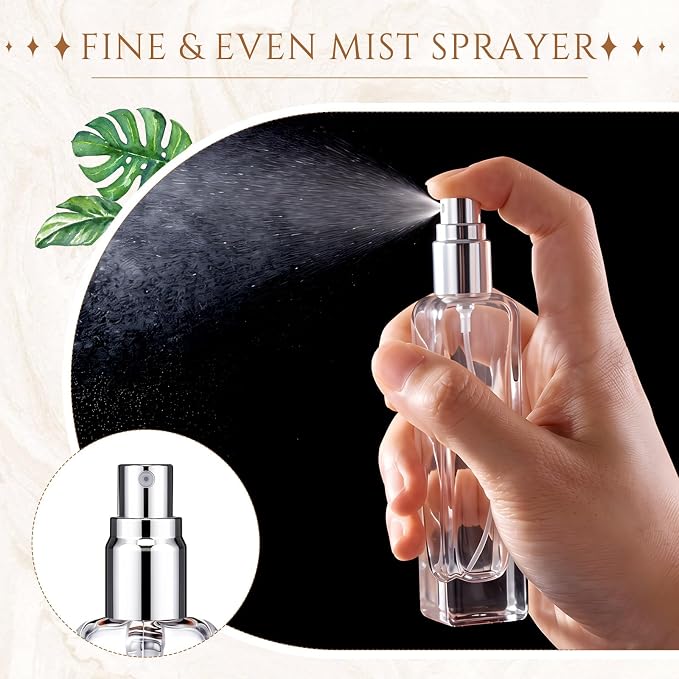 Domensi 20 Pcs 10/15/20/30 ml Perfume Travel Refillable Glass Bottles Spray Bottle Perfume Atomizer for Cologne Dispenser Leak-proof Fragrance Bottles Atomizer Pump Kit (15 Ml,Dark Wood Color)