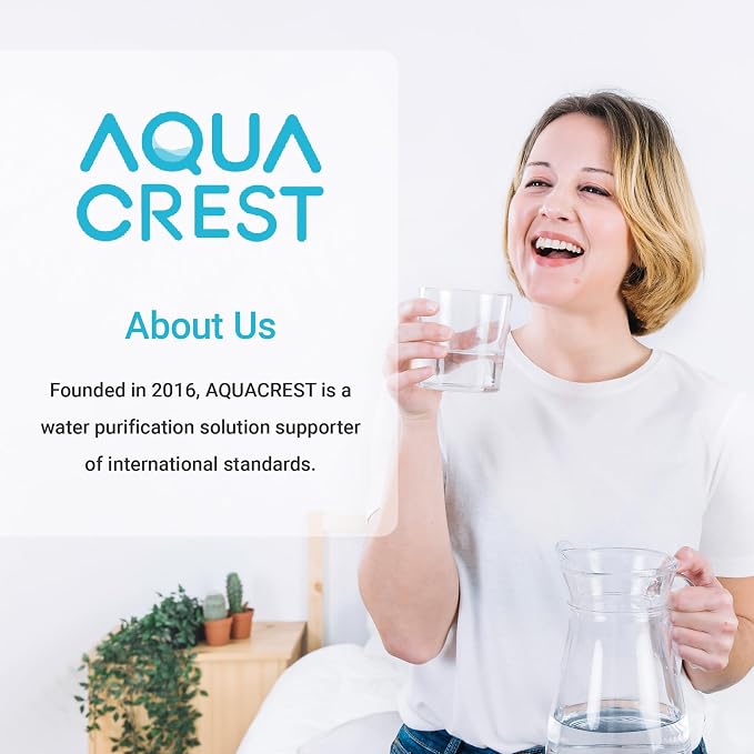 AQUA CREST PF-AL Alkaline Water Filter Replacement for Waterdrop® Pitcher and Dispenser Filtration System, Fits Waterdrop® PF-AL, Reduces PFOA/PFOS, Chlorine, Last Up to 100 Gallons, 3 Pack
