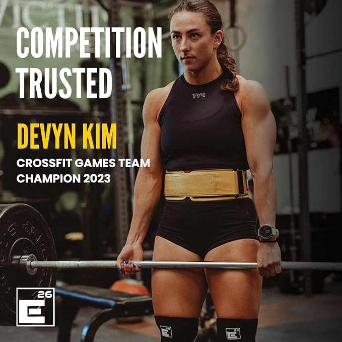 Element 26 Self-Locking Weight Lifting Belt - 4-Inch Nylon Support for Men and Women - Squat and Deadlift - Gym Training