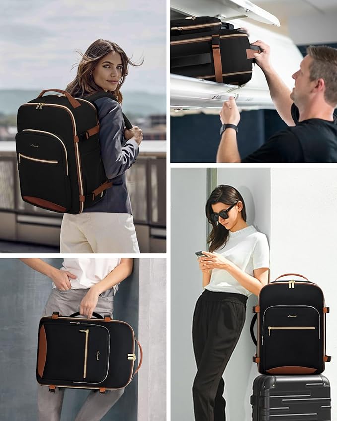 LOVEVOOK 50L Travel Backpack for Women & Men, Airline Approved Carry On Luggage with 3 Packing Cubes, TSA Overnight Bags, Waterproof Personal Item Bag, Weekender Essentials Backpacks fits 17" Laptop