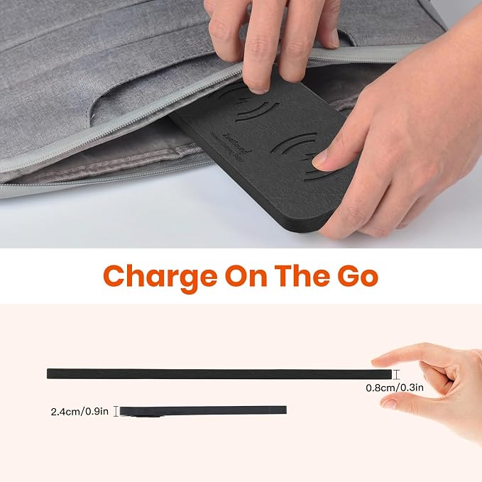 ZealSound Wireless Charging Pad, 3-in-1 Fast Wireless Charger with 36W Adapter for iPhone 17/16/15, Samsung Galaxy, AirPods & Galaxy Buds, Ultra-Slim PU Leather Charging Station for Home Office Travel