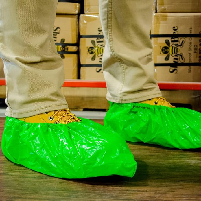 ShuBee Waterproof Shoe & Boot Covers Slip-Resistant Disposable for Plumbing Construction Floor Protection - 40 Pair