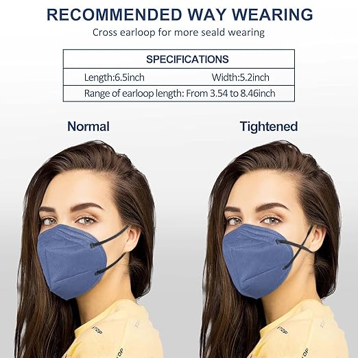 HUHETA KN95 Face Masks for Adults, Packs of 30 KN95 Mask with 5-Ply Mask Protection, Individually Wrapped Face Masks, Morandi Multi Color