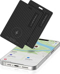Slim Wallet Tracker Card 2 Pack, [Apple MFi Certified], Wireless Charging Bluetooth Finder, Credit Card Size Locator, IP67 Waterproof, Works with Apple Find My for Wallet, Keys, Bags, iOS Only