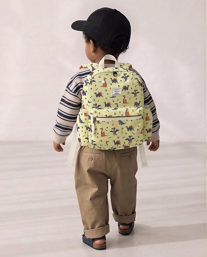 atgark Corduroy Toddler Backpack for Boys 2-5: Preschool Backpack for Boys