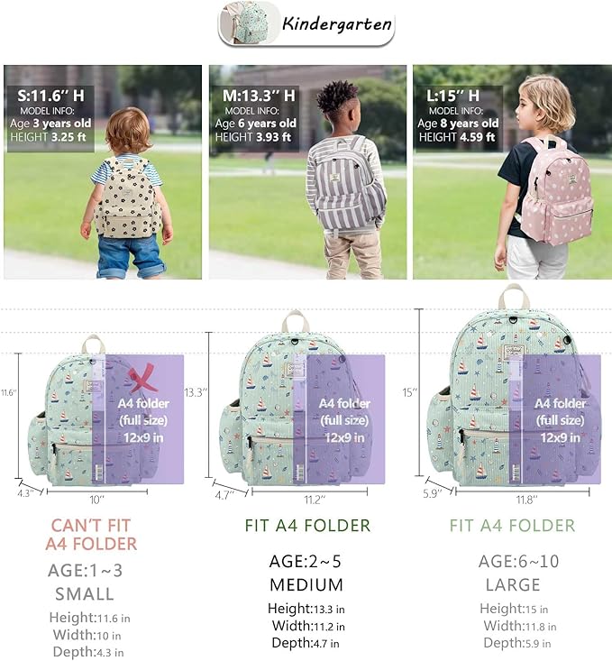 atgark Corduroy Toddler Backpack for Boys 2-5: Preschool Backpack for Boys