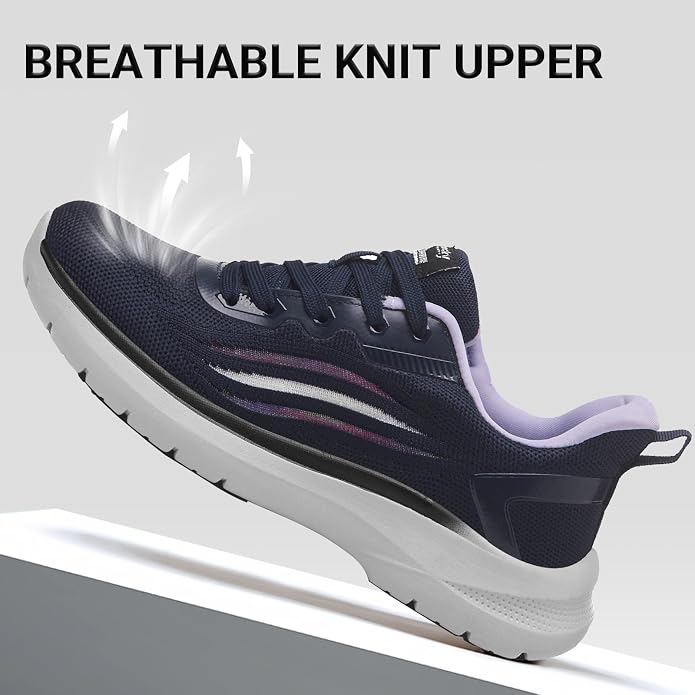 Treesky Black Non Slip Work Shoes for Women, Restaurant & Kitchen Sneakers | Slip resistant soles, lightweight cushioning, breathable knit, removable insole, for nursing, food service & long shifts