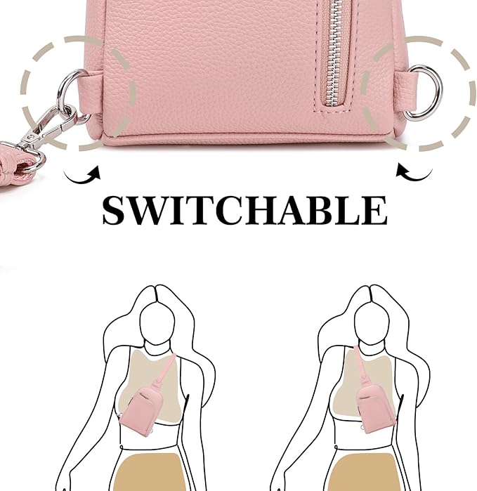 INICAT RFID Blocking Sling Bag, Anti Theft Crossbody Bag for Women Compact Travel Purses Vegan Leather