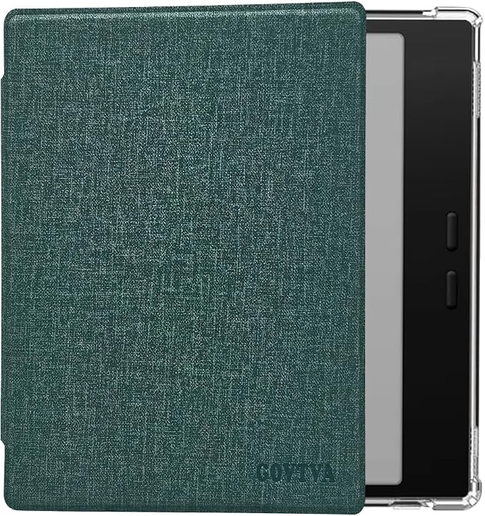 Transparent TPU Back Case for Onyx Boox Go Color 7 (Gen 1/2, 2024/2025) / Boox Go 7 Ultra-Thin Enhanced Auto Sleep/Wake Cover with Thickened Corners, Magnetic Closure (Sage Green)
