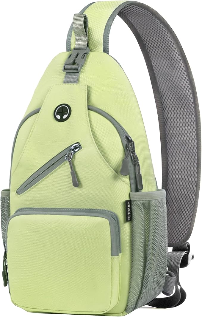 Javolto Sling Bag for Men Crossbody Backpack, Small Sling Backpack Mens Shoulder Bag, Casual Daypack Hiking Bag for Travel